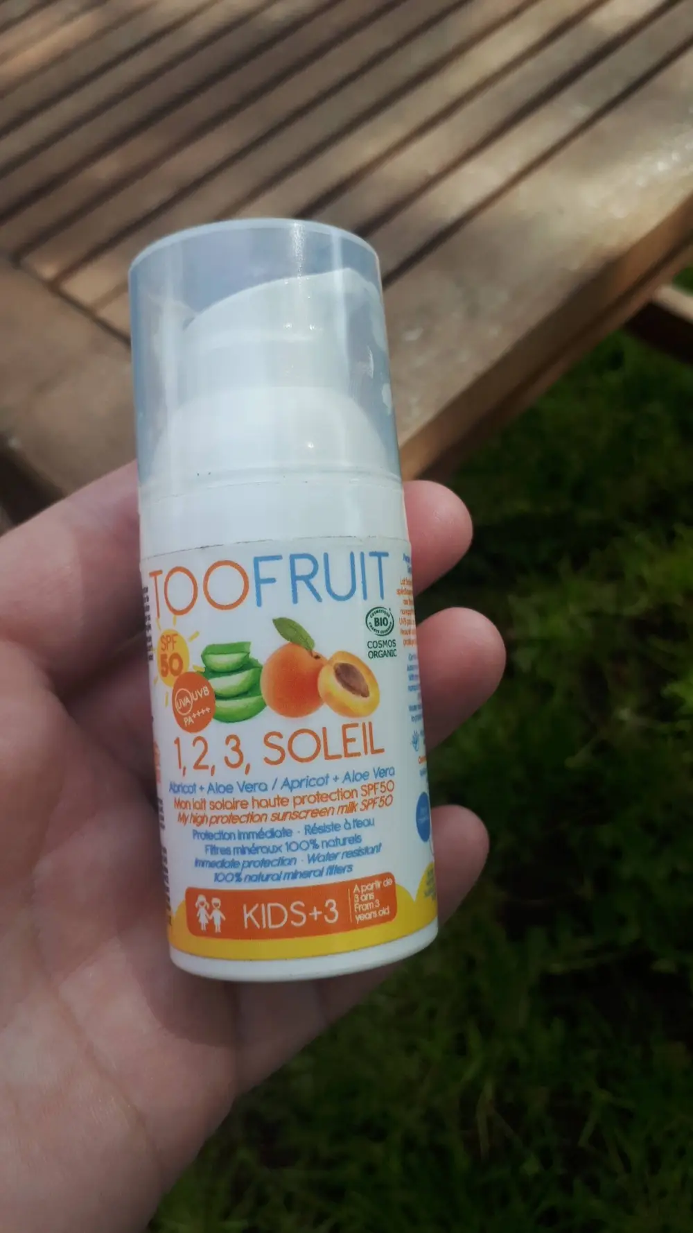 TOOFRUIT - 1,2,3, Soleil - Mon lait solaire haute protection SPF50 kids +3