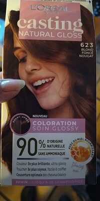 L'ORÉAL PARIS - Casting natural gloss - Coloration 623 blond foncé nougat