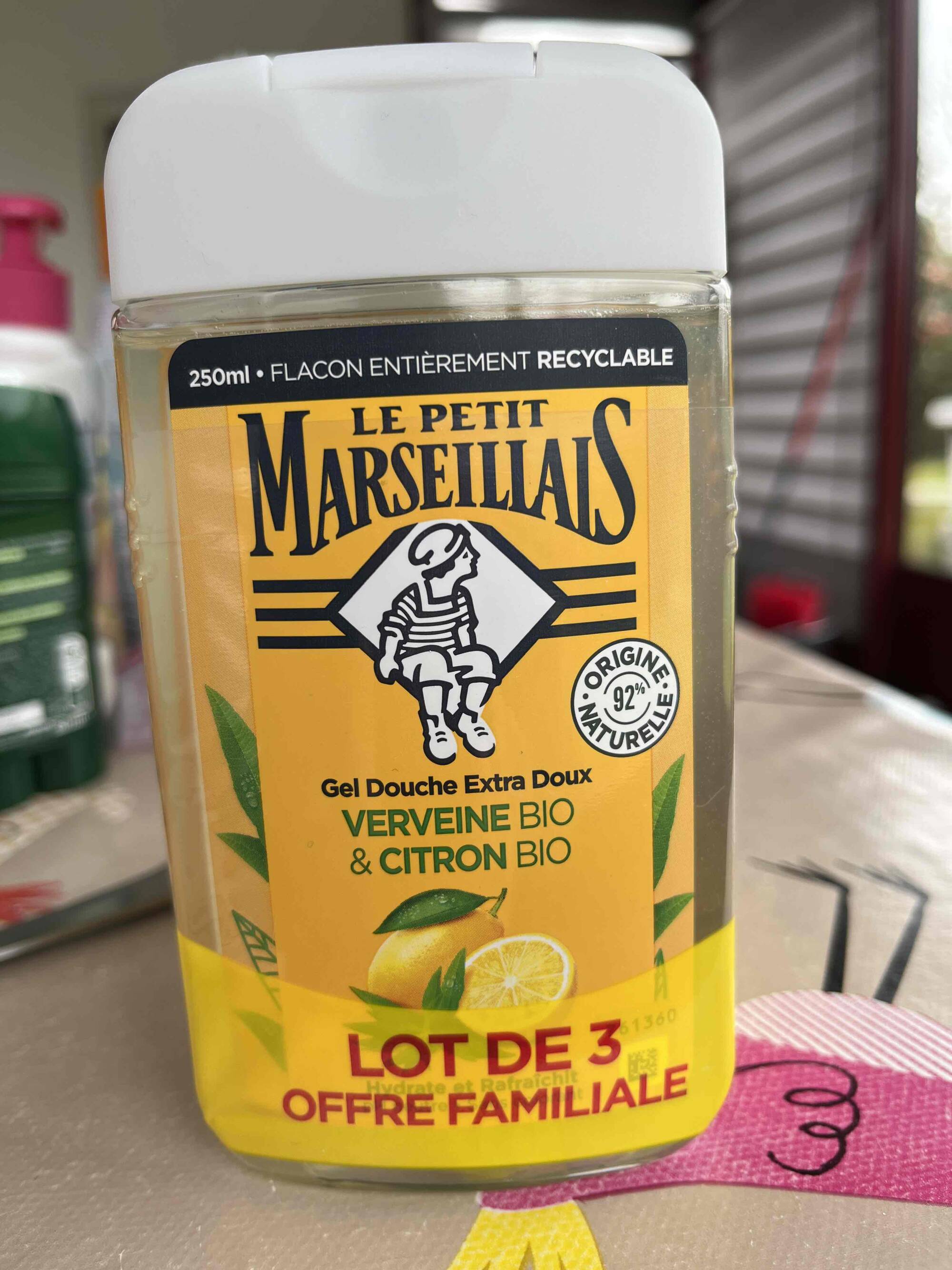 LE PETIT MARSEILLAIS - Verveine bio & citron bio - Gel douche extra doux
