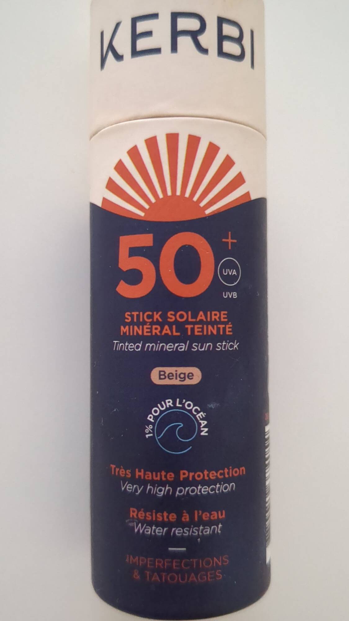 KERBI - Stick solaire minéral teinté beige 50+