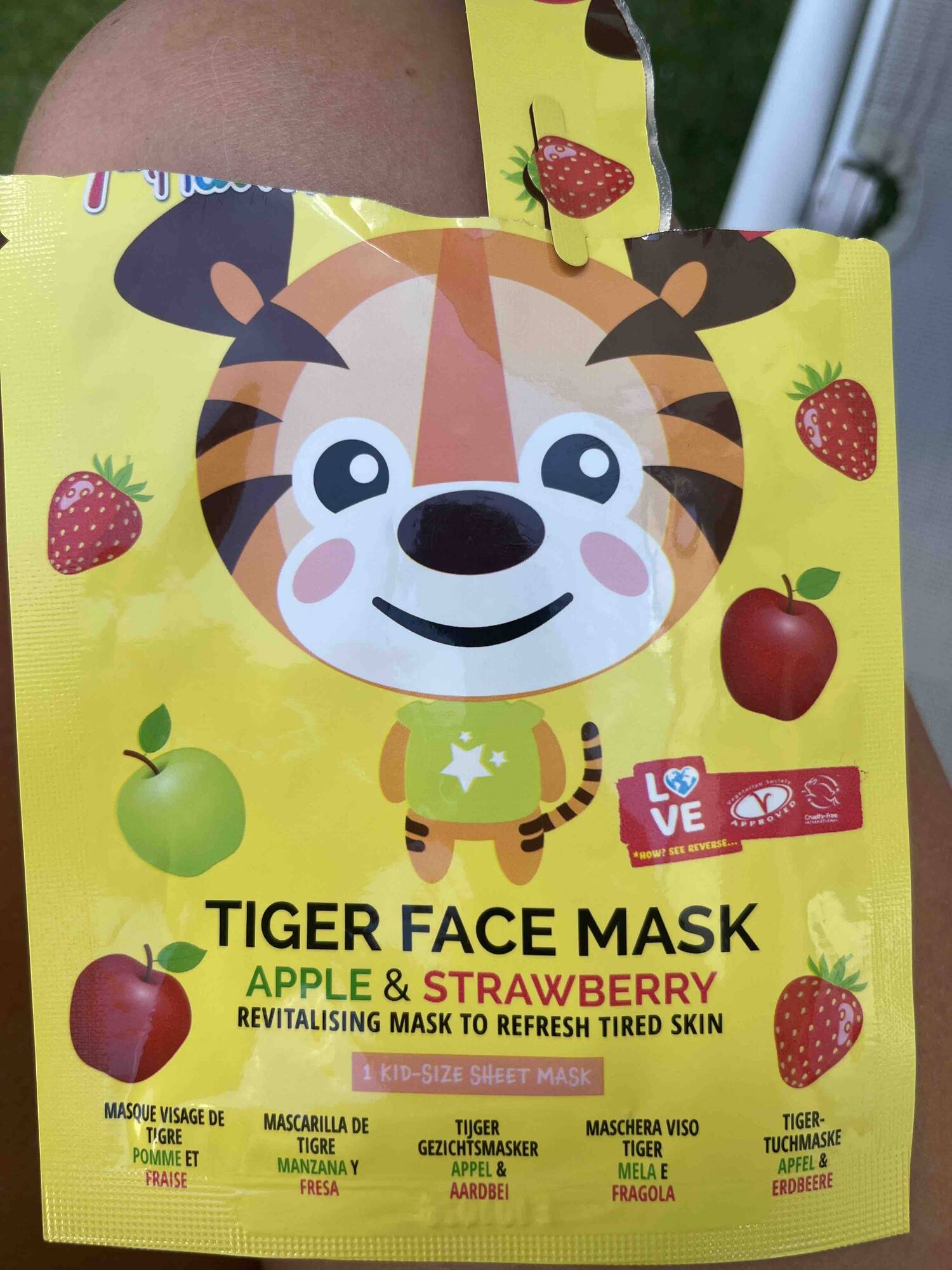 7TH HEAVEN - Apple & strawberry - Tiger face mask