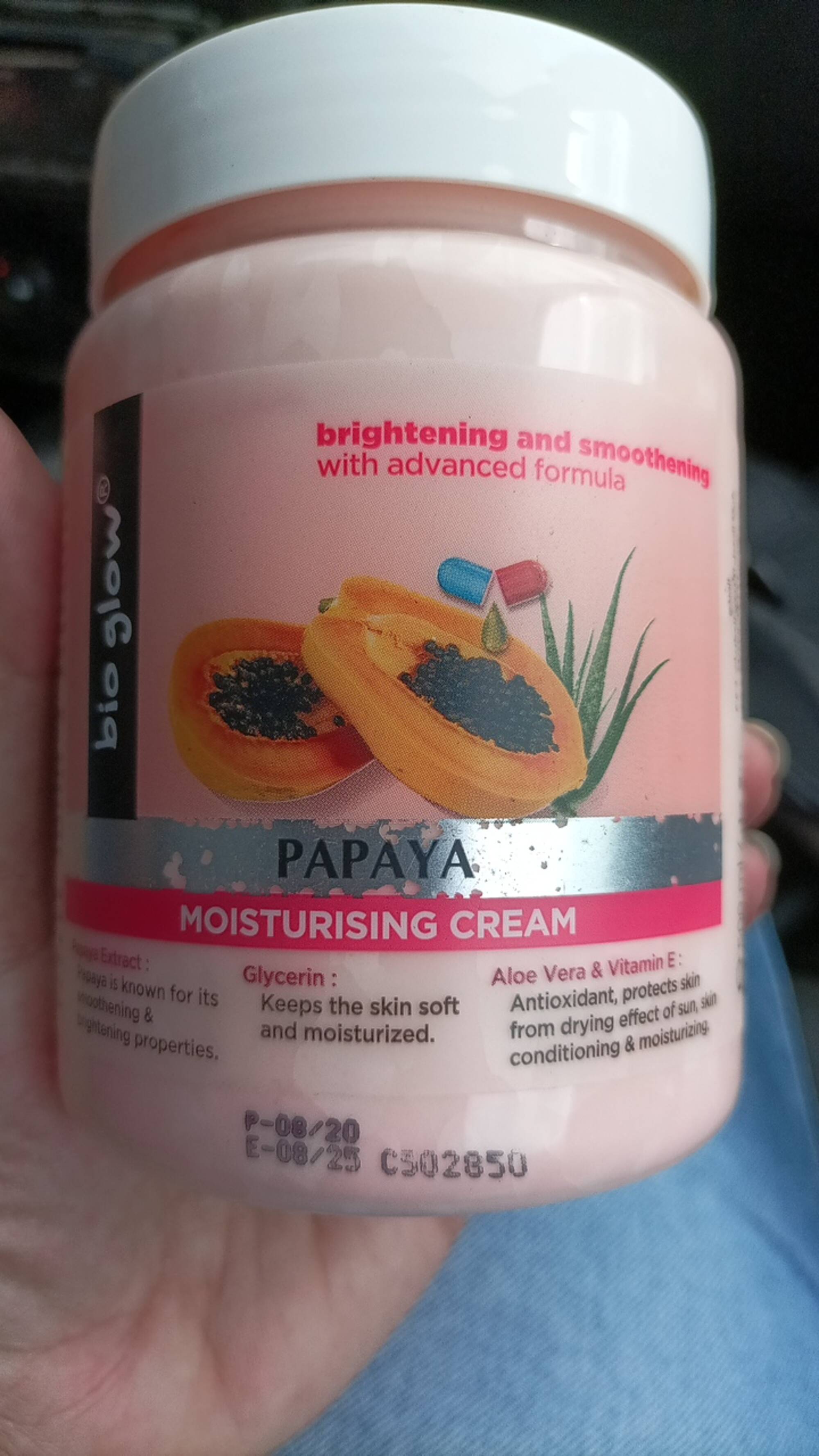 BIO GLOW - Moisturising cream papaya