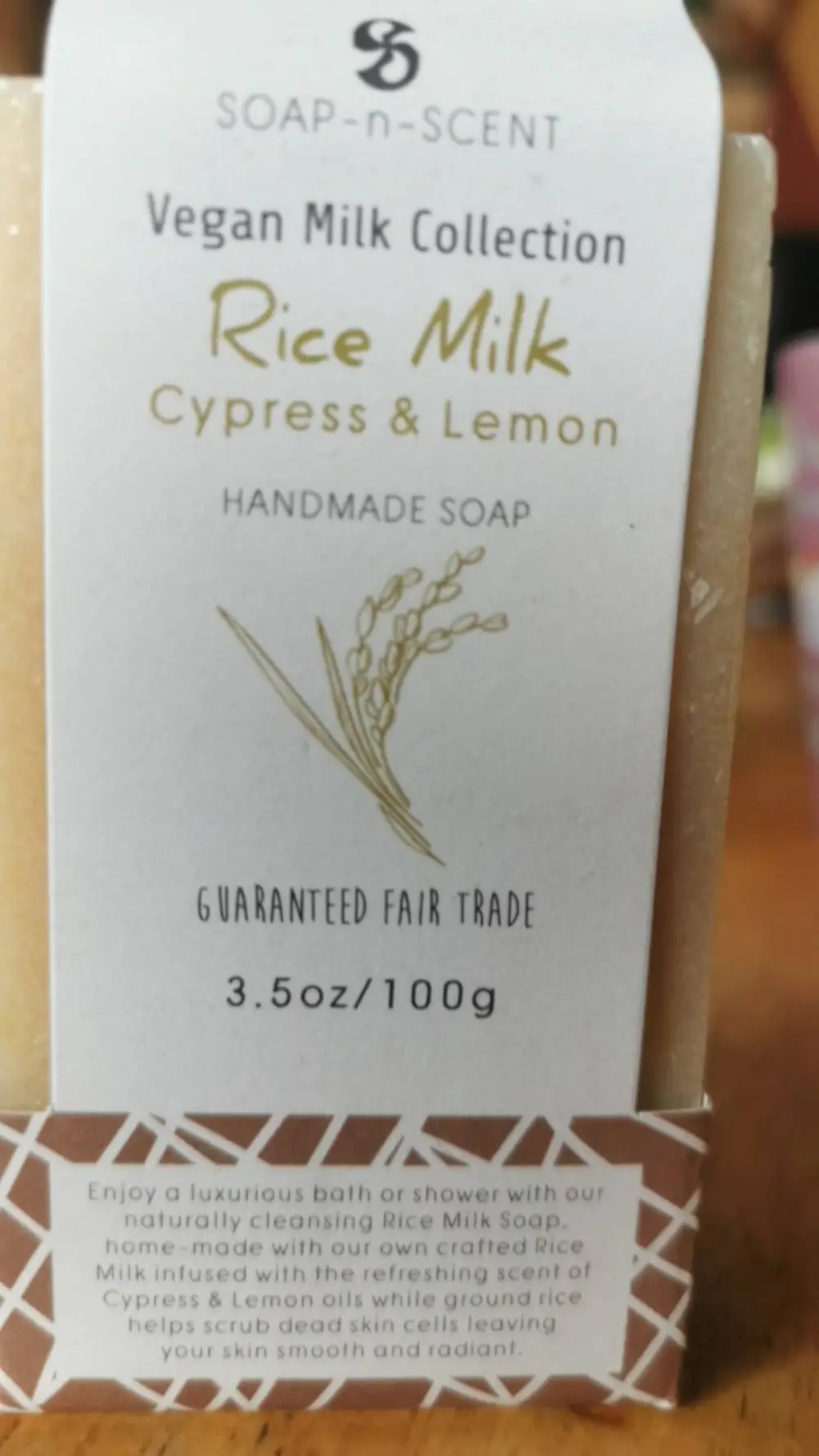 SOAP -N - SCENT - Rice Milk - Handmade soap