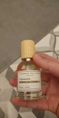 L'ESSENCE DES NOTES - Coriandre & bois de cèdre - Eau de parfum