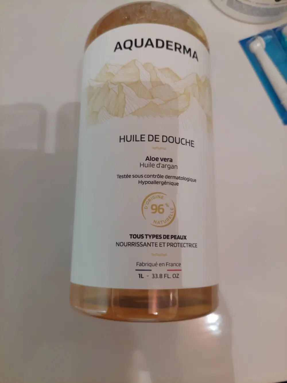 AQUADERMA - Huile de douche aloe vera et huile d'argan