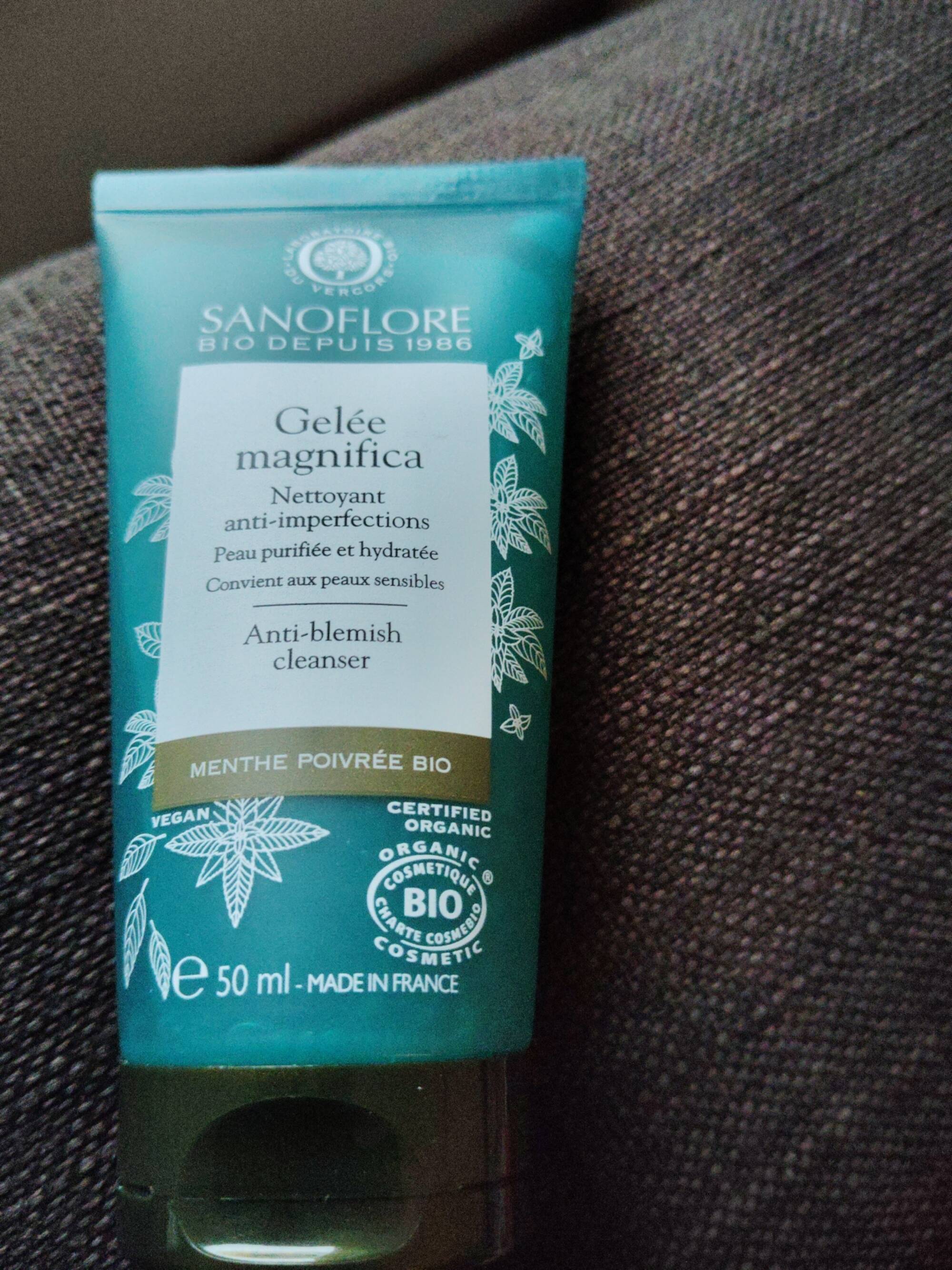 SANOFLORE - Gelée magnifica - Nettoyant imperfection menthe poivrée bio