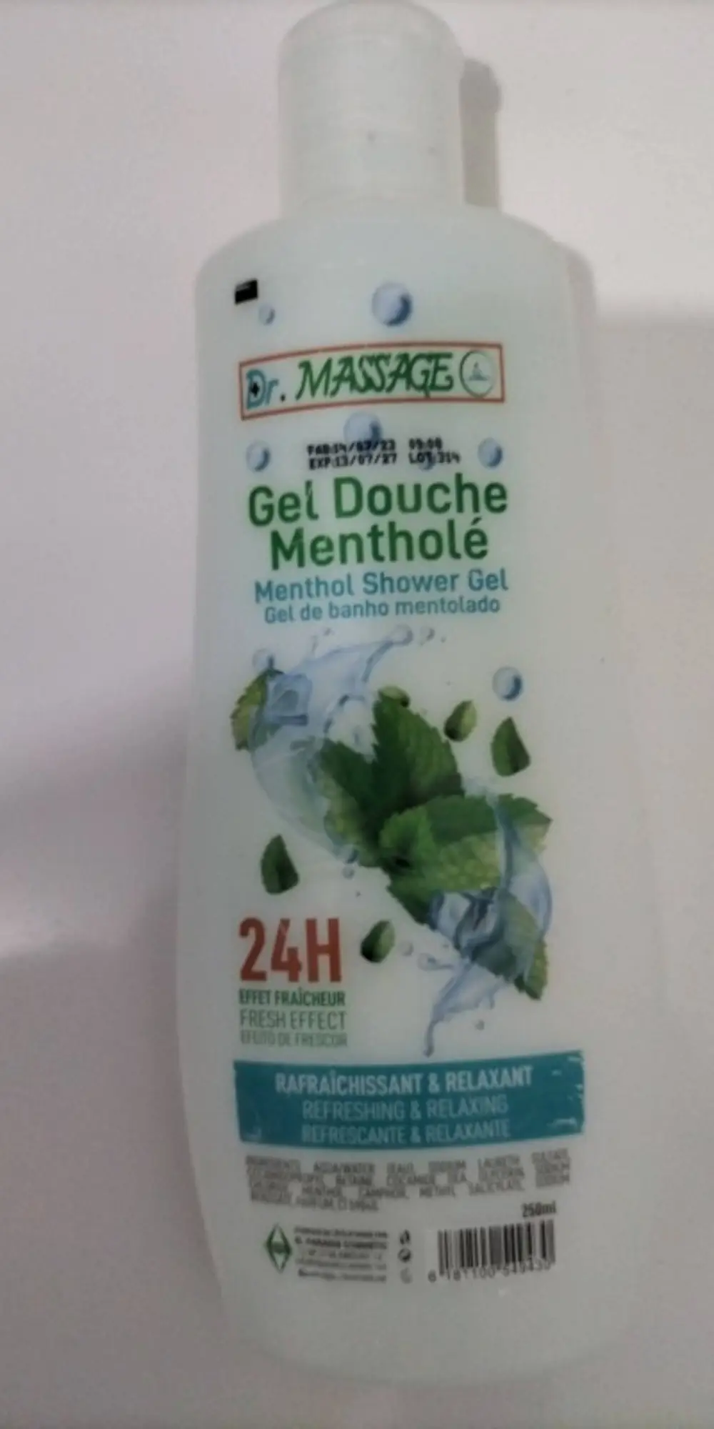 DR. MASSAGE - Gel douche mentholé