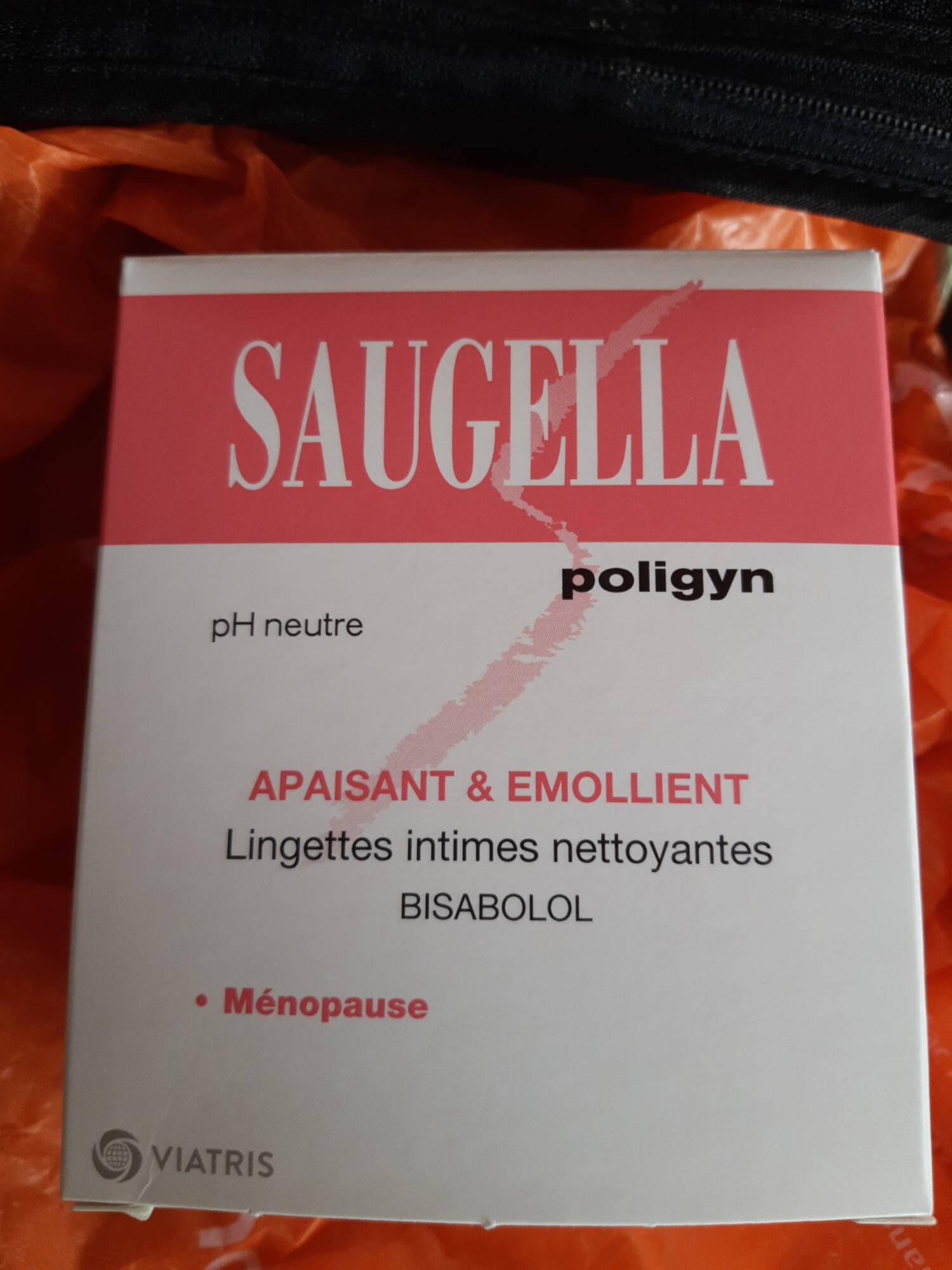 SAUGELLA - Apaisant & emolliant - 10 Lingettes intimes nettoyantes ménopause