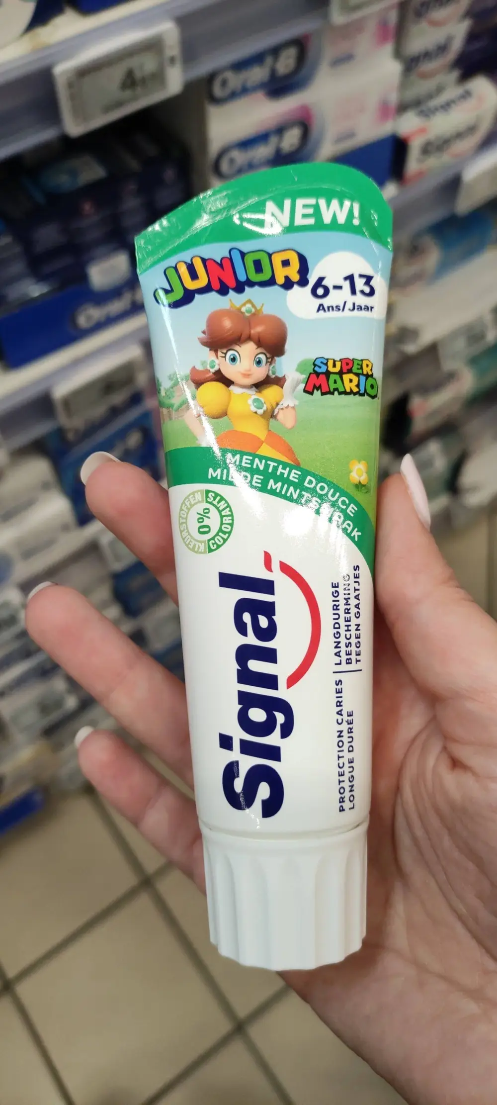 SIGNAL - Junior super Mario - Dentifrice menthe douce