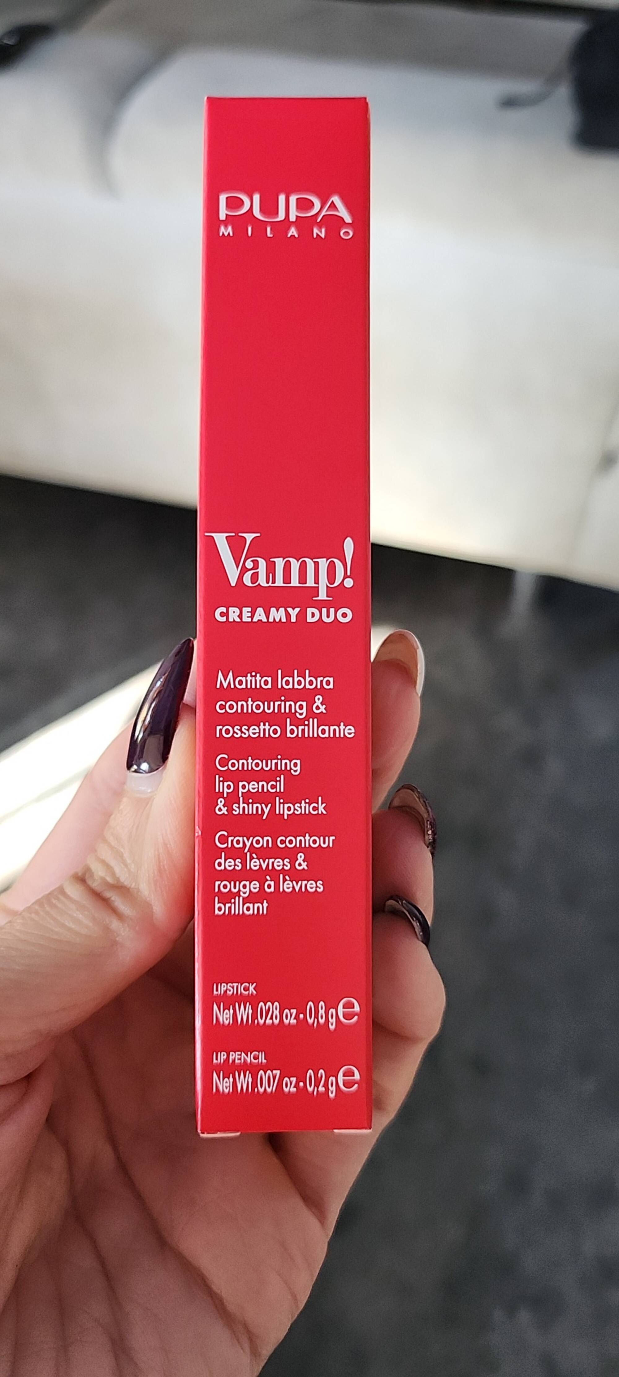 PUPA - Vamp ! - Crayon contour des lèvres et rouge à lèvres brillant