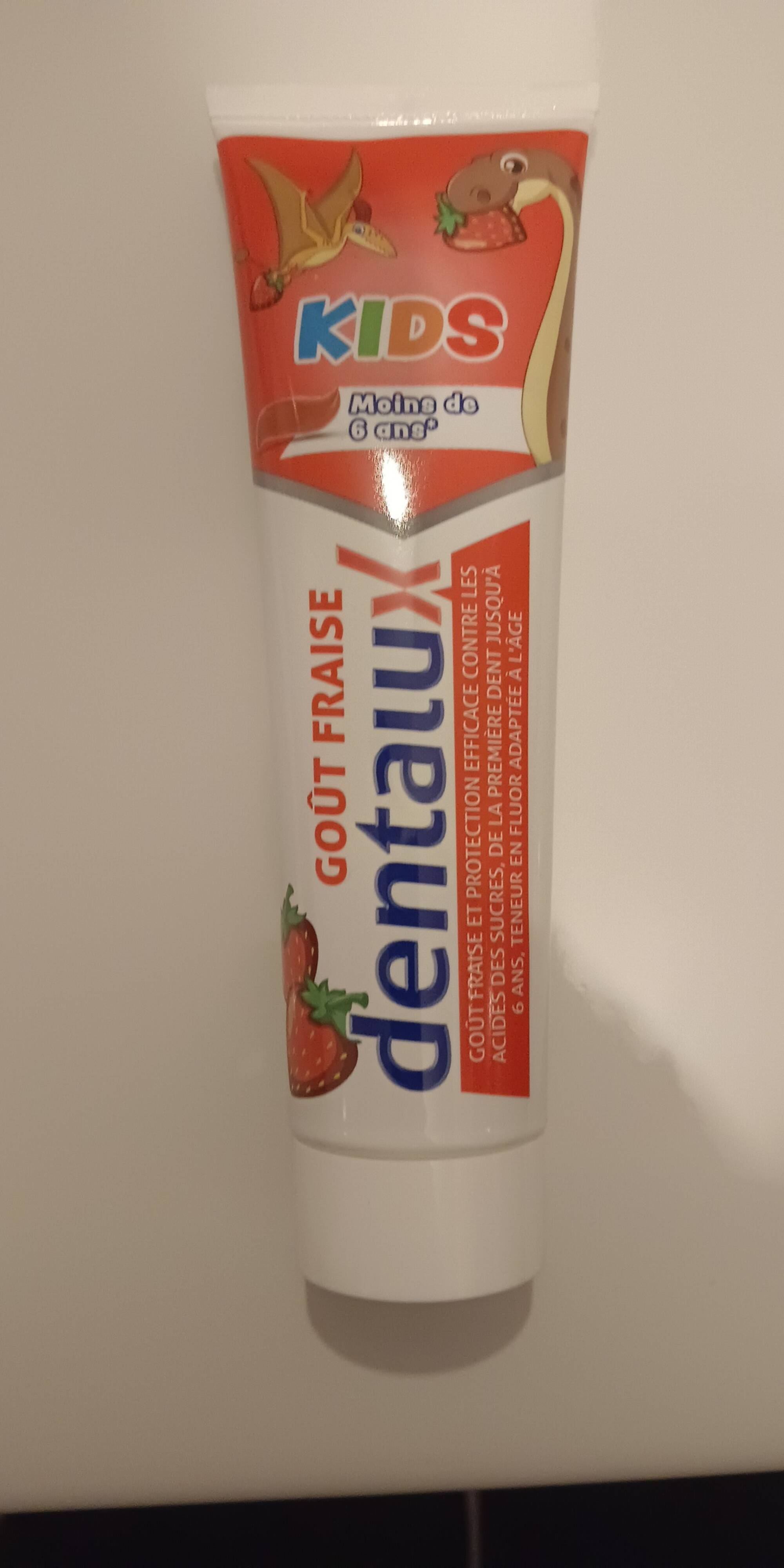 DENTALUX - Dentifrice kids goût fraise moins de 6 ans