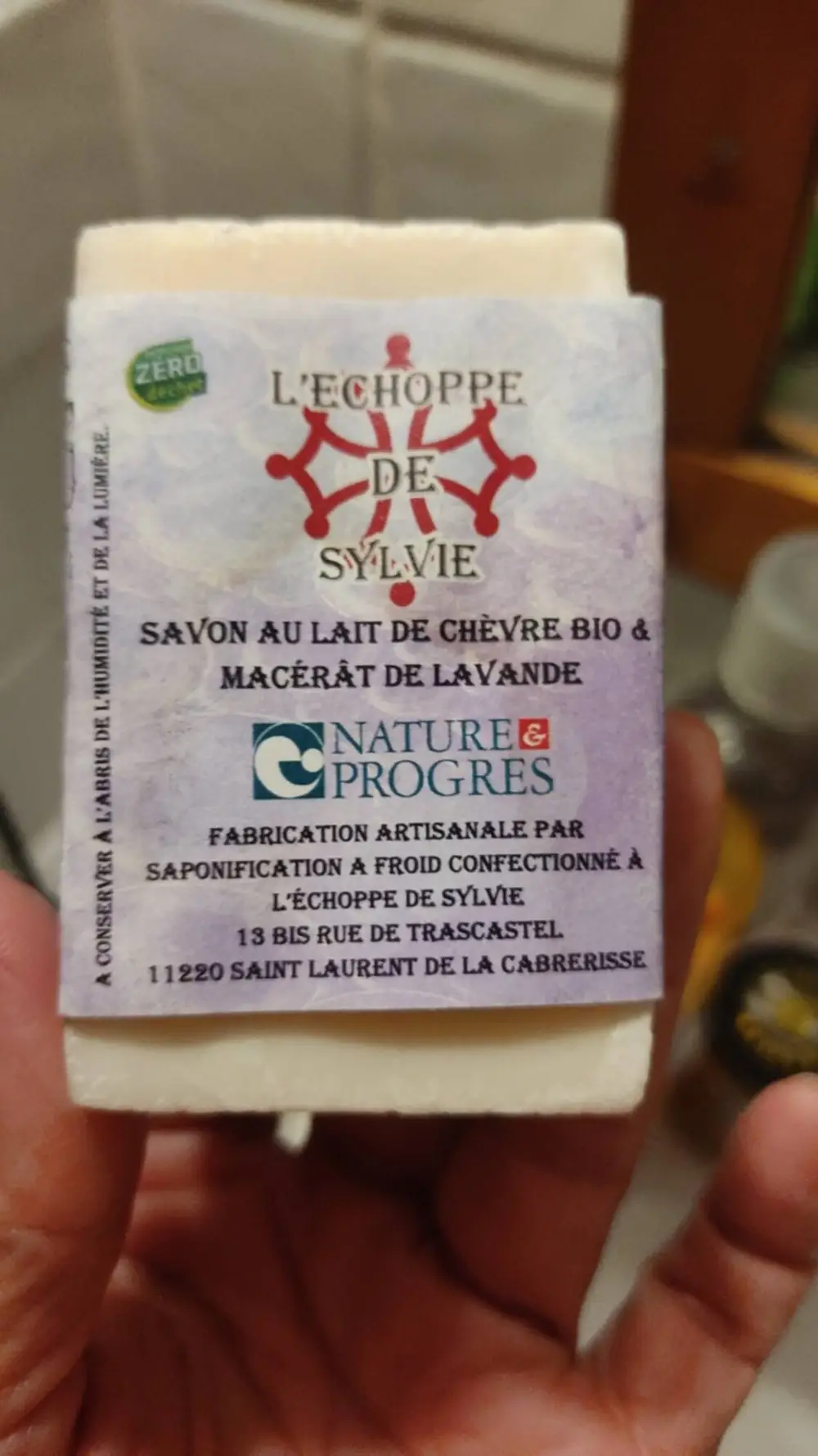 L'ÉCHOPPE DE SYLVIE - Savon au lait de chèvre bio et macérât de lavande