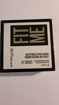 MAYBELLINE - Fit me - Poudre fixatrice matifiante 01 transilicite