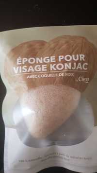 CIEN - Éponge pour visage konjac avec coquille de noix