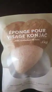 CIEN - Éponge pour visage konjac avec coquille de noix