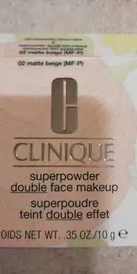 CLINIQUE - Superpoudre teint double effet 02 matte beige
