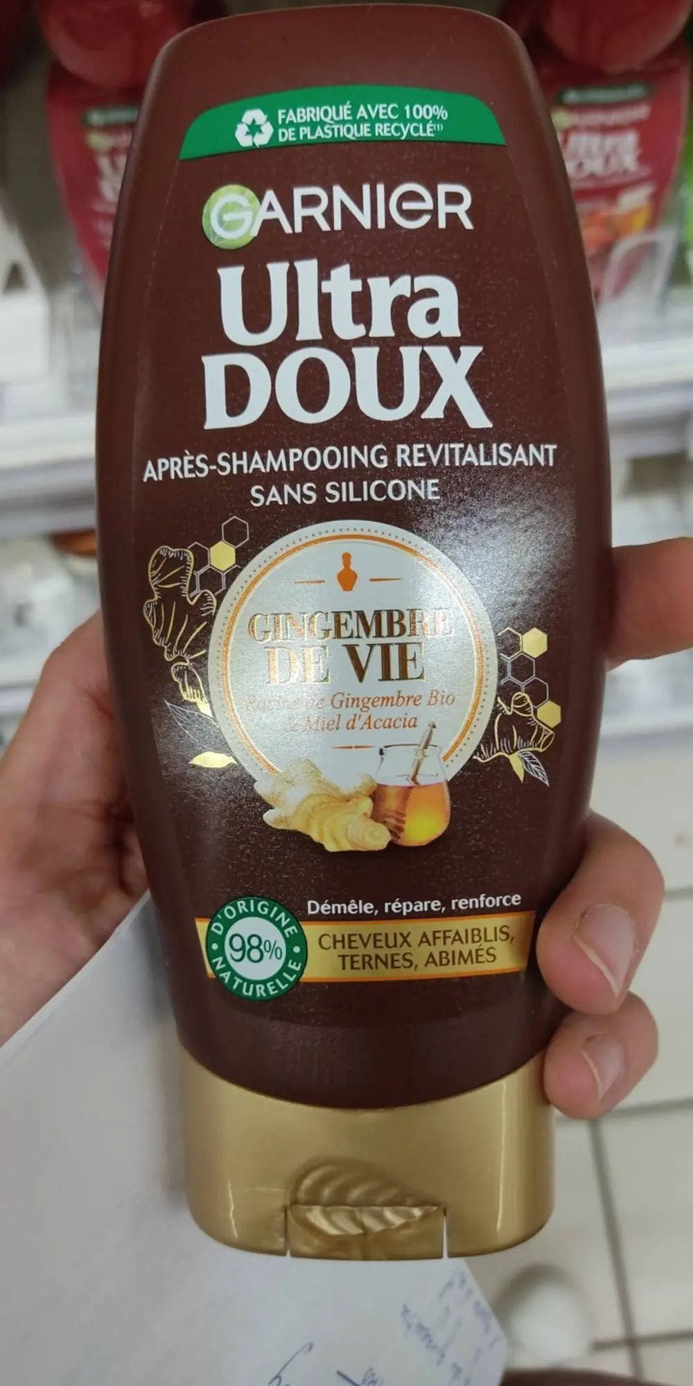 GARNIER - Ultra doux Gingembre de Vie - Après-shampooing revitalisant 