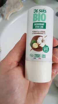 JE SUIS BIO - Déodorant stick 24h - Coton bio & huile de macadamia bio