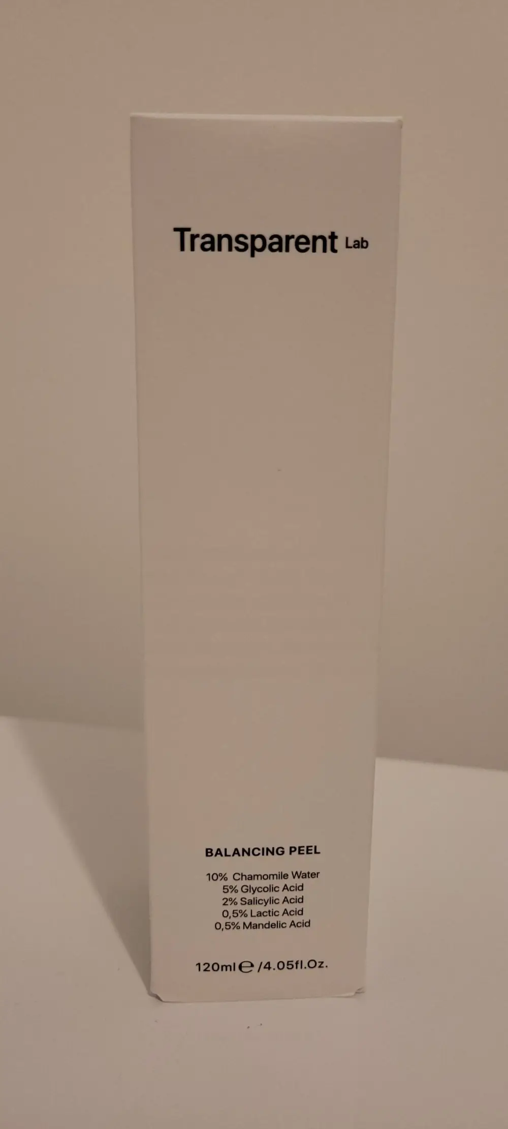 TRANSPARENT LAB - Balancing peel