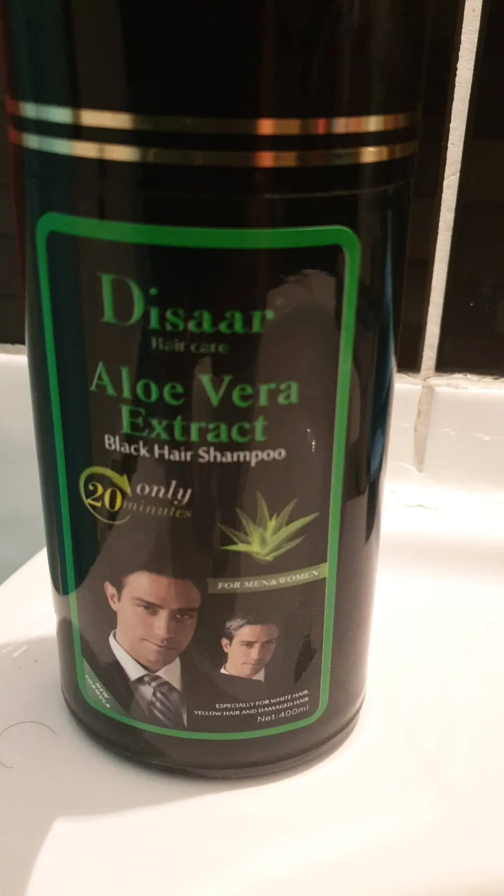 DISAAR - Black hair shampoo aloe vera extract for men & women
