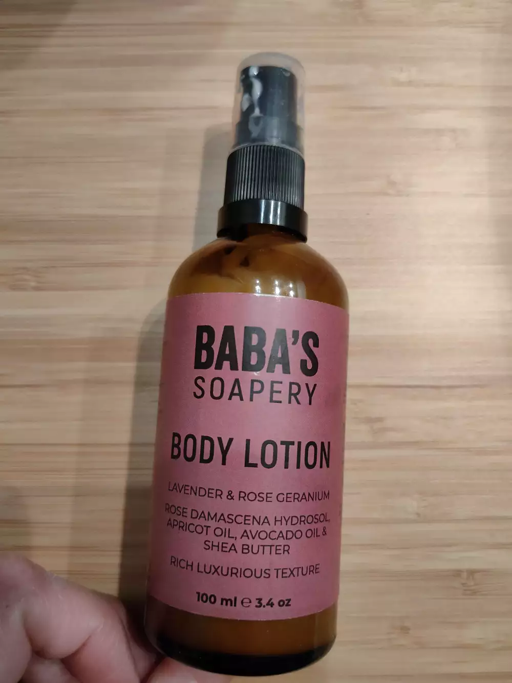 BABA'S SOAPERY - Lavender & rose geranium - Body lotion