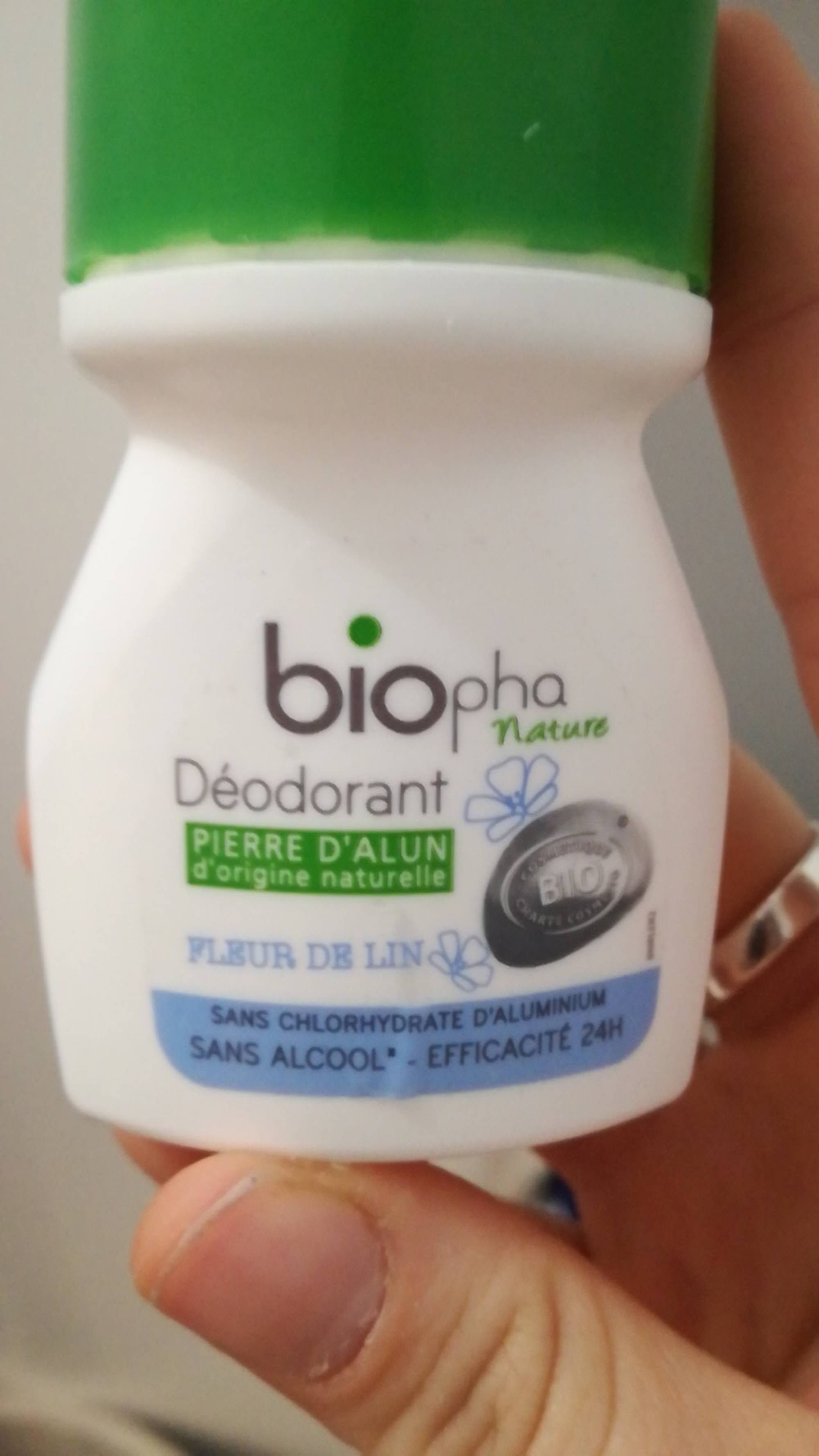 BIOPHA - Fleur de lin - Déodorant efficacité 24h