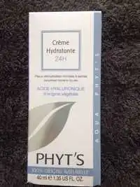 PHYT'S - Aqua phyt's - Crème hydratante 24h