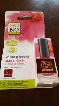 SO'BIO ÉTIC - 01 Séduisant rouge - Vernis à ongles soin & couleur 