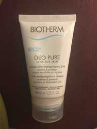 BIOTHERM - Deo pure sensitive skin - Crème anti-transpirante 24 h