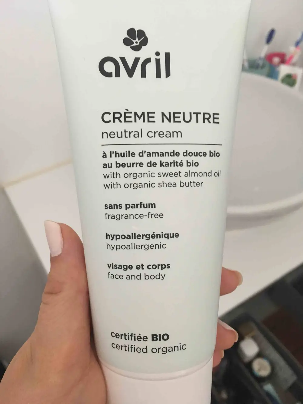 AVRIL - Crème neutre à l'huile d'amande douce bio