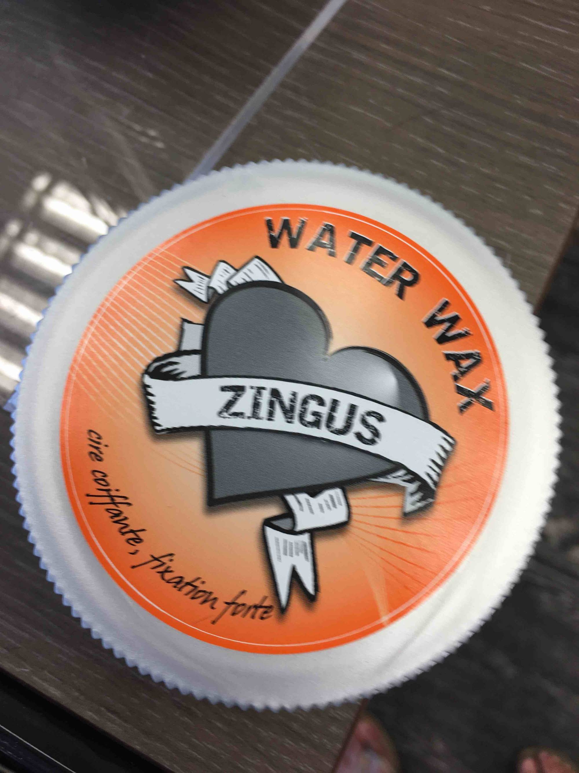 ZINGUS - Water wax - Cire coiffante, fixation forte