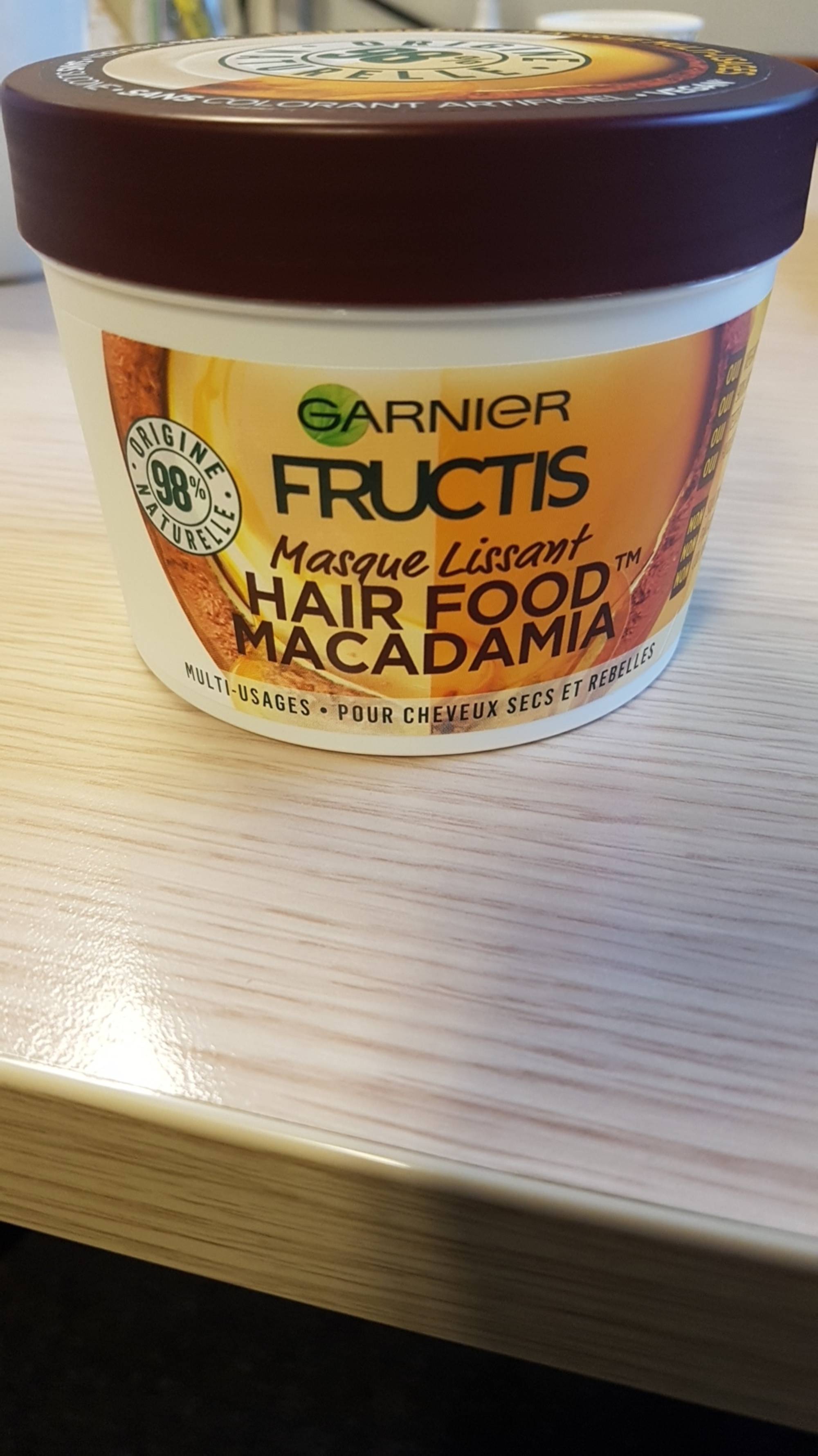 GARNIER - Fructis - Masque lissant hair food macadamia