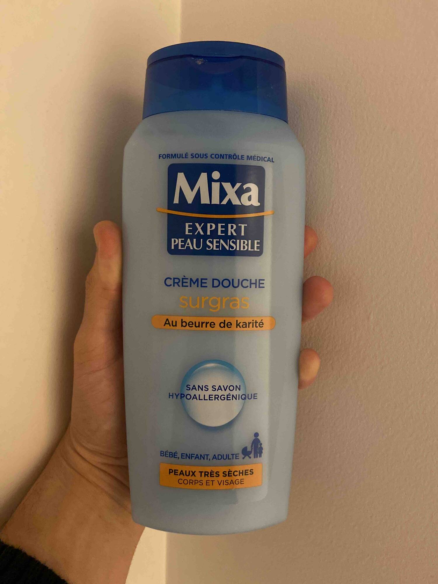 MIXA - Crème douche surgras au beurre de karité