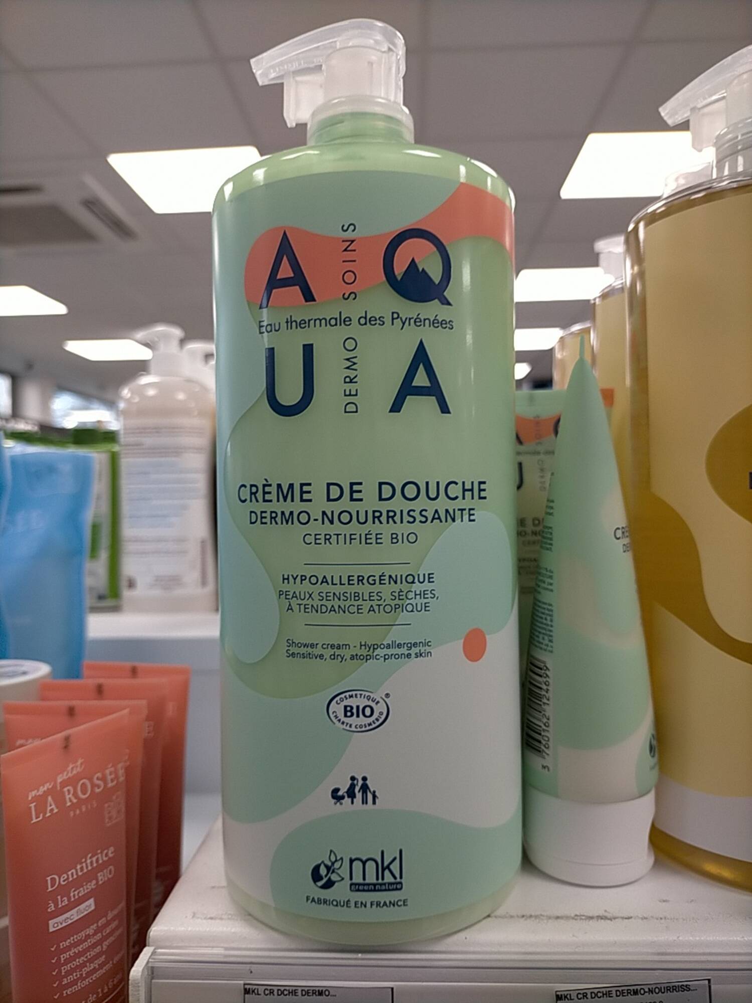 MKL GREEN NATURE - Aqua dermo soins - Crème de douche dermo-nourrissante 