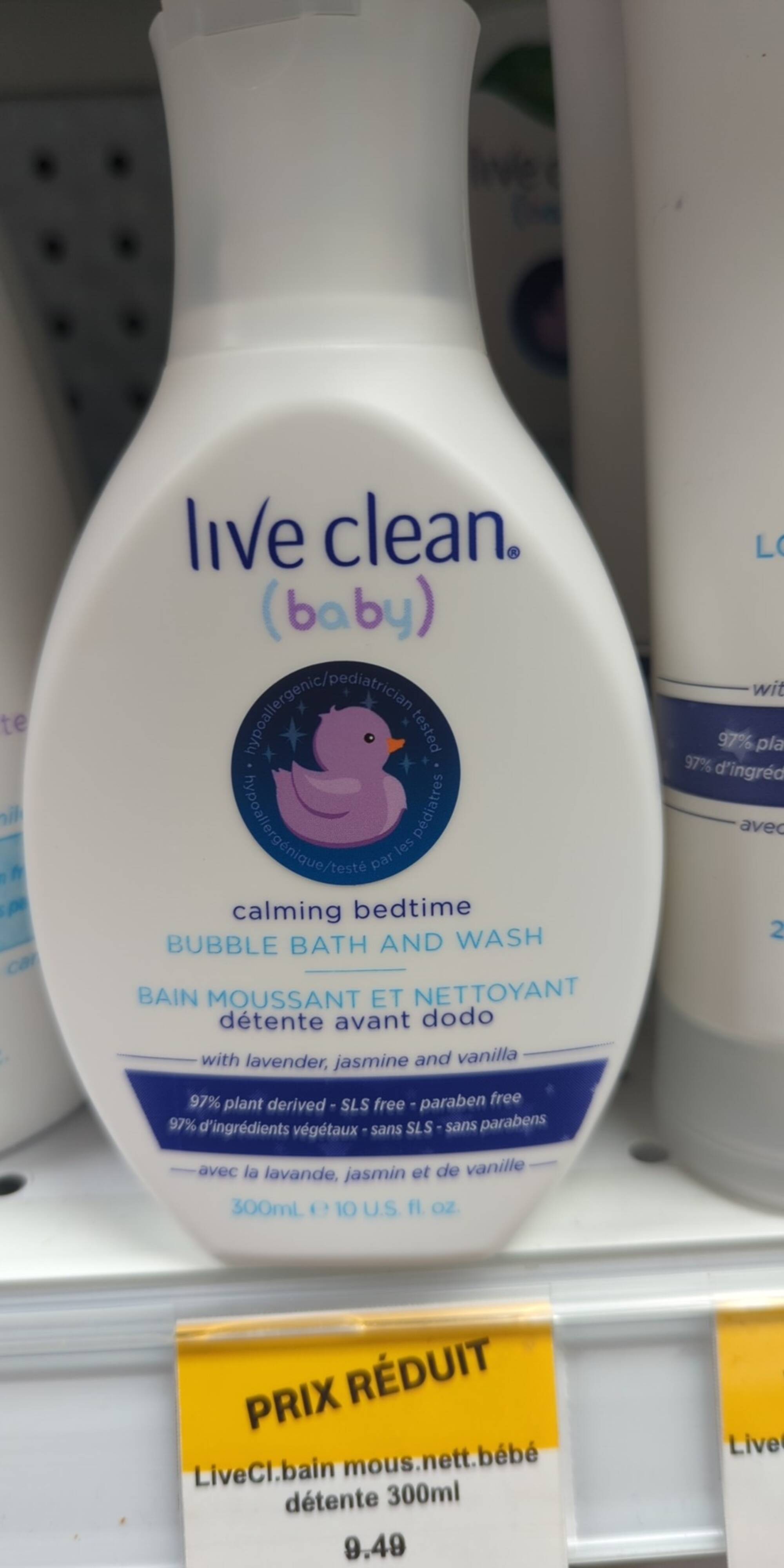 LIVE CLEAN - Baby - Bain moussant et nettoyant