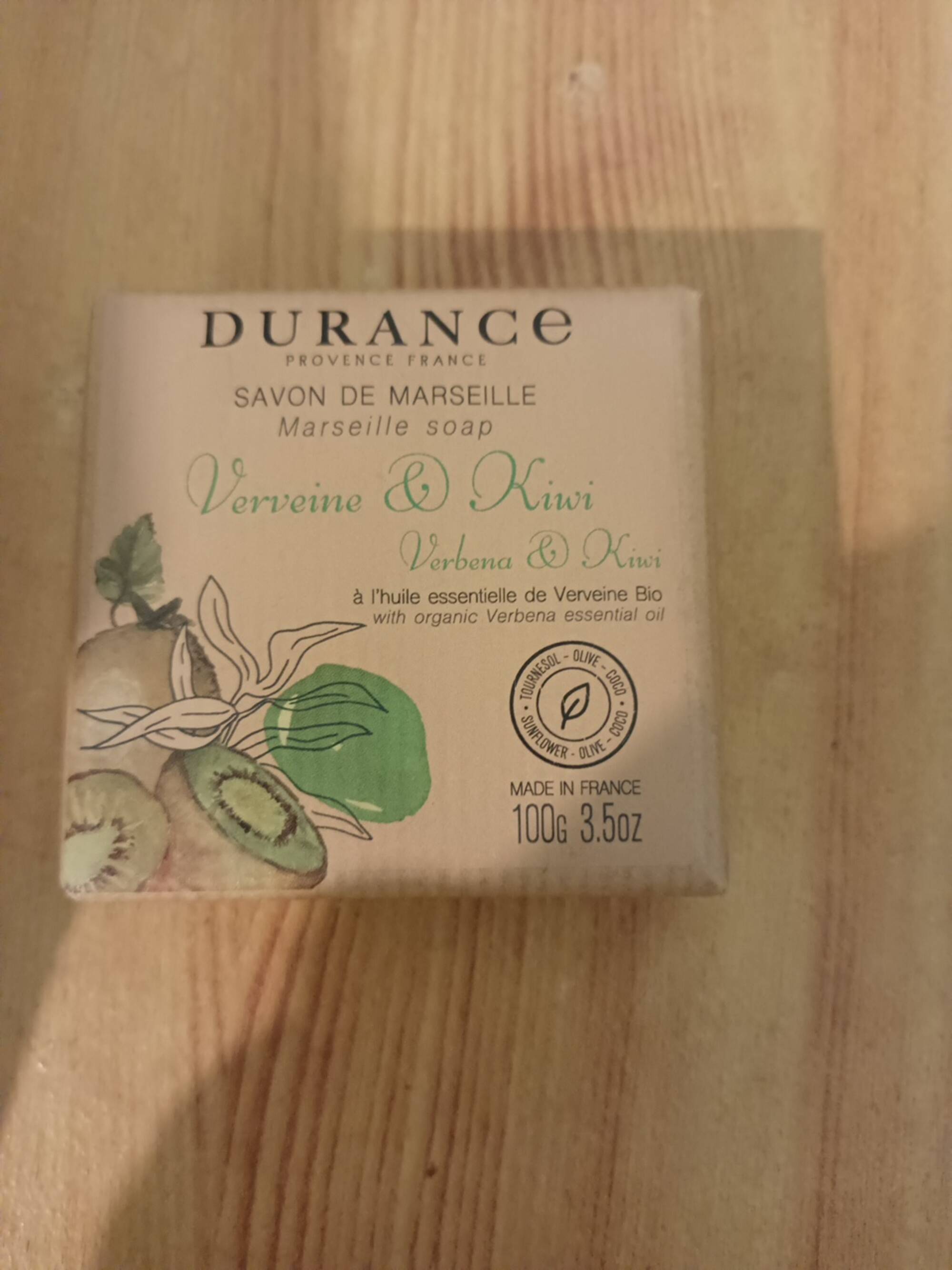 DURANCE - Savon de Marseille au verveine & kiwi