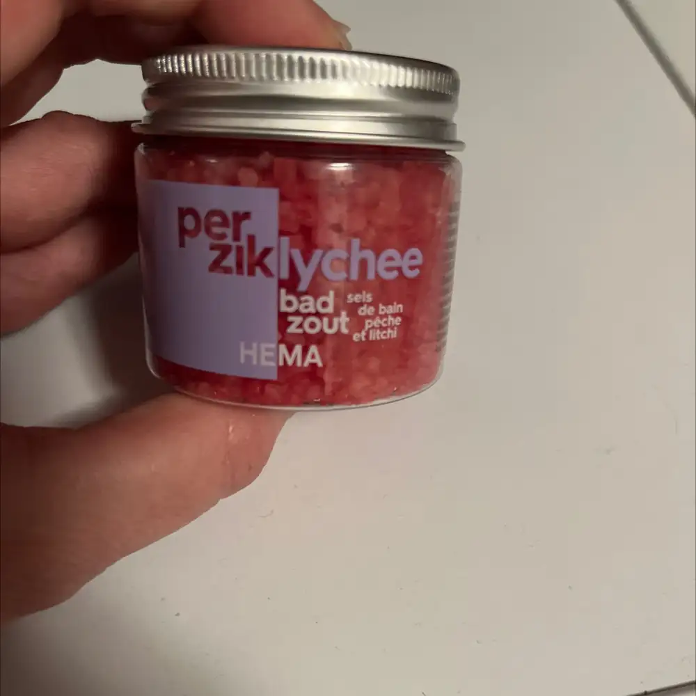 HEMA - Per ziklychee - Sels de bain pêche et litchi