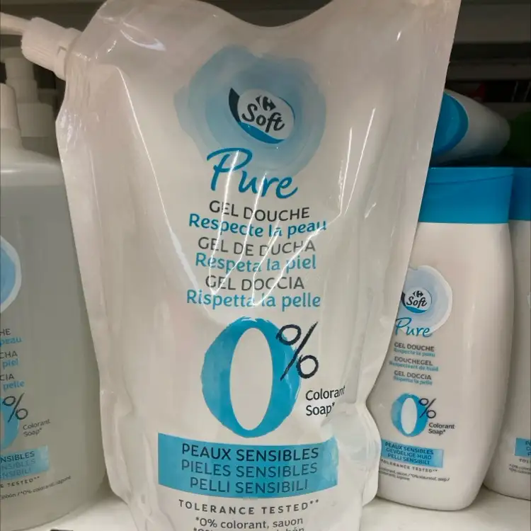 CARREFOUR - Pure - Gel douche peaux sensibles