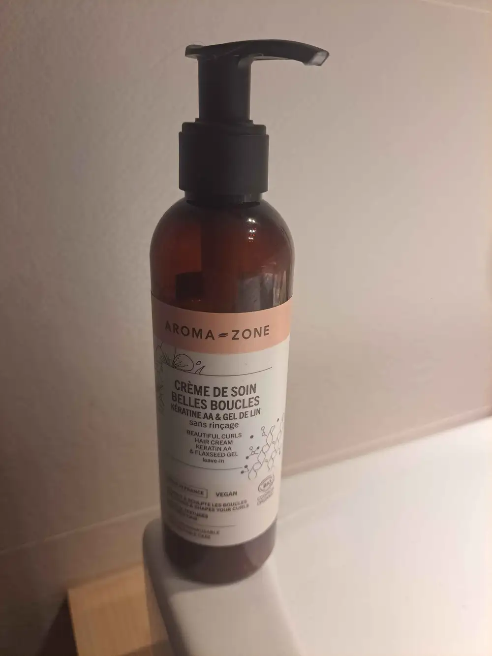 AROMA-ZONE - Kératine AA & gel de lin - Crème de soin belles boucles