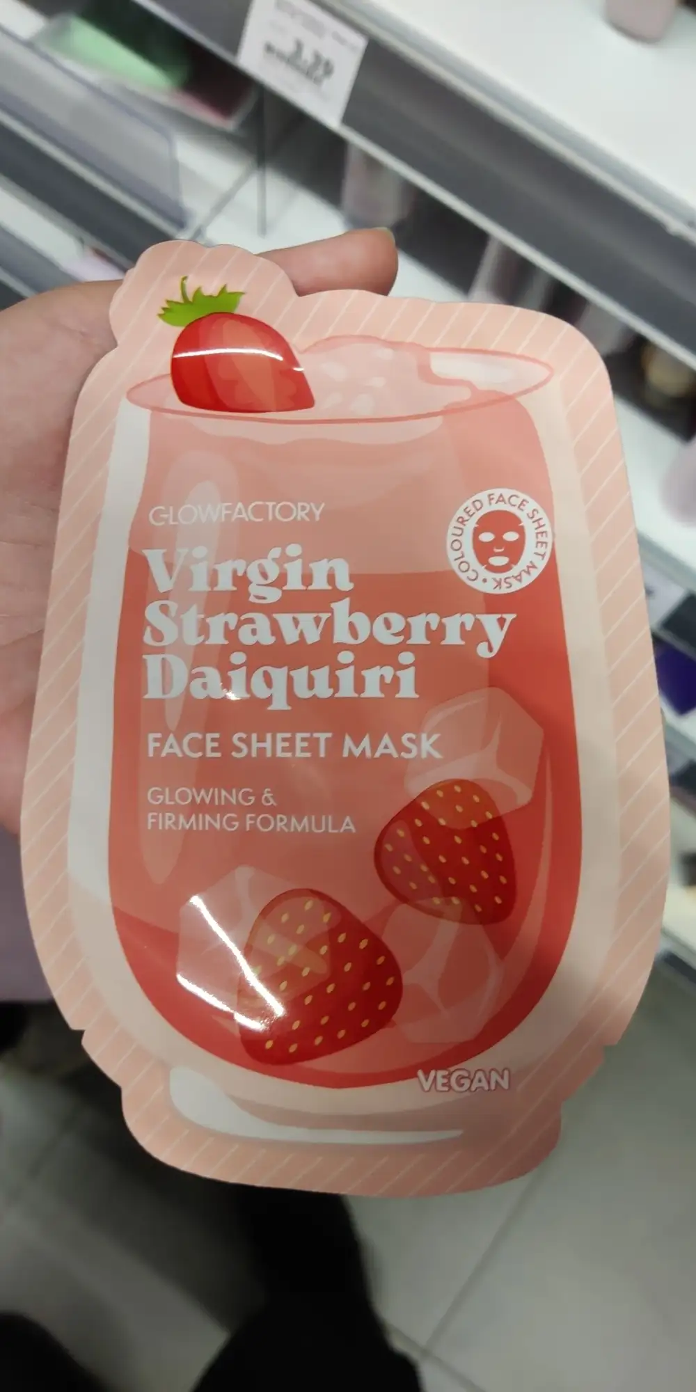 GLOW FACTORY - Virgin strawberry daiquiri - Face sheet mask