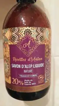 RECETTE D'ANTAN - Savon d'Alep liquide nature