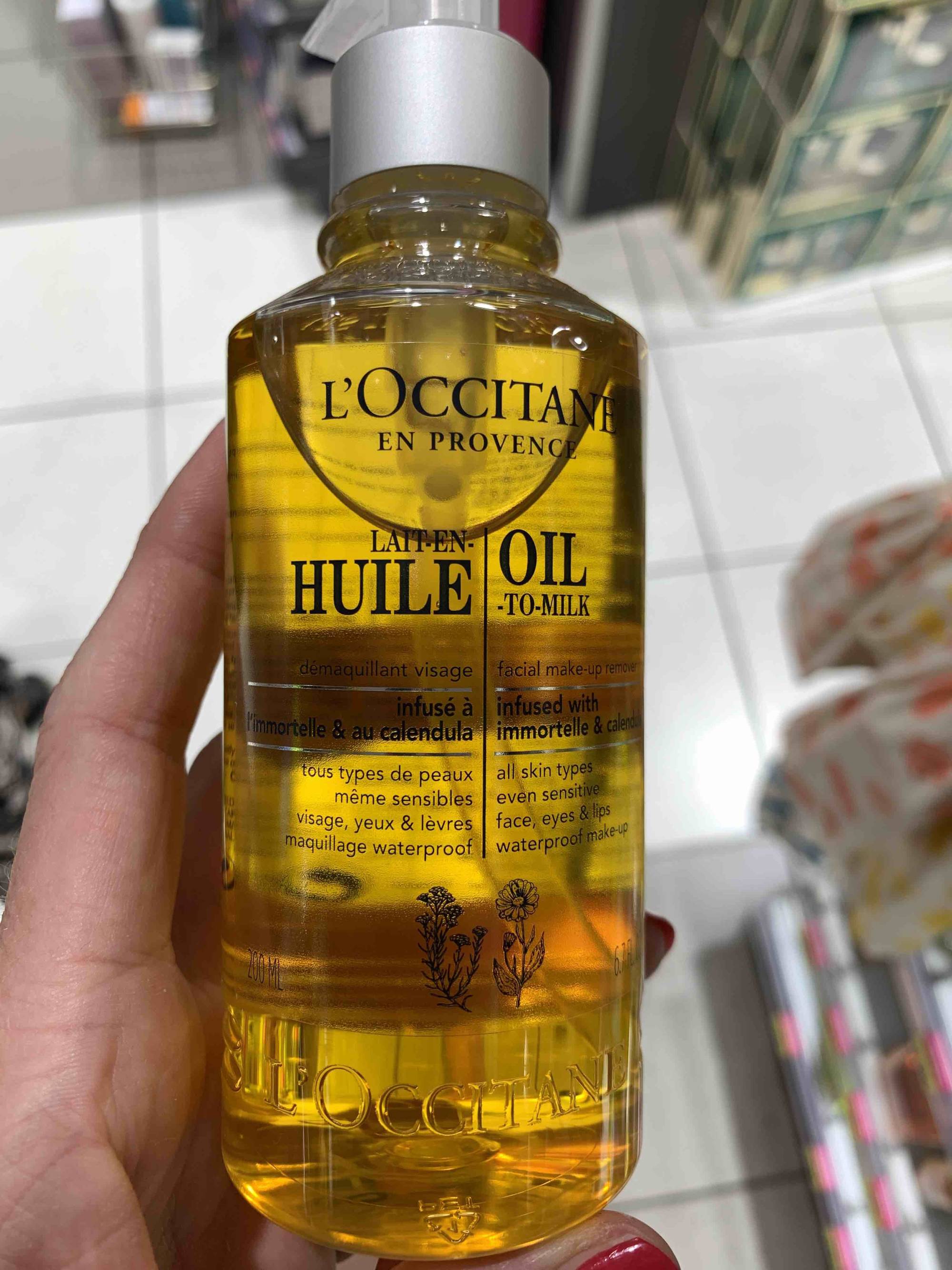 L'OCCITANE - Lait en huile - Démaquillant visage