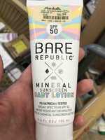 BARE REPUBLIC - Mineral sunscreen baby lotion SPF 50