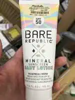 BARE REPUBLIC - Mineral sunscreen baby lotion SPF 50