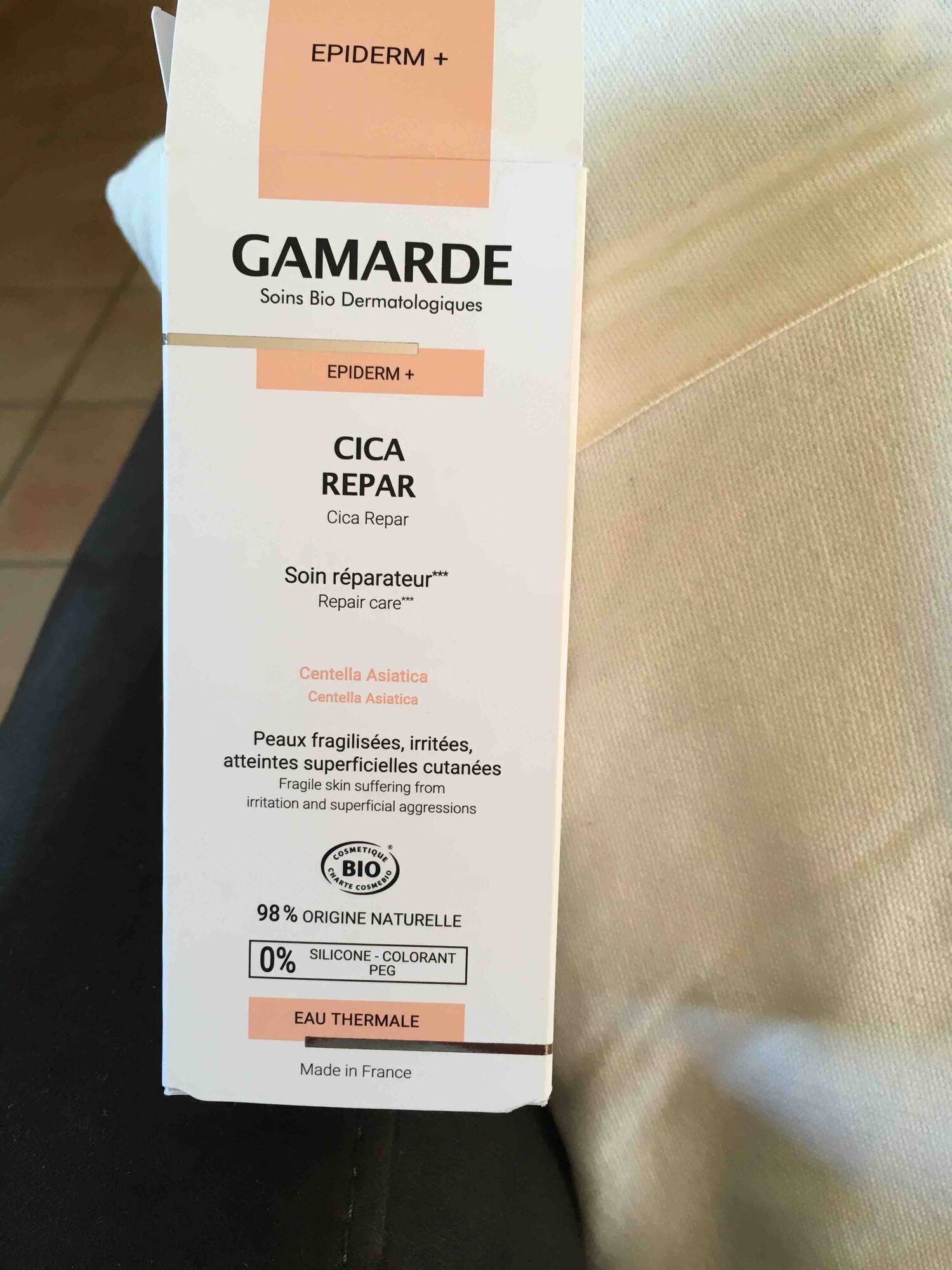 GAMARDE - Epiderm+ Cica repar - Soin réparateur