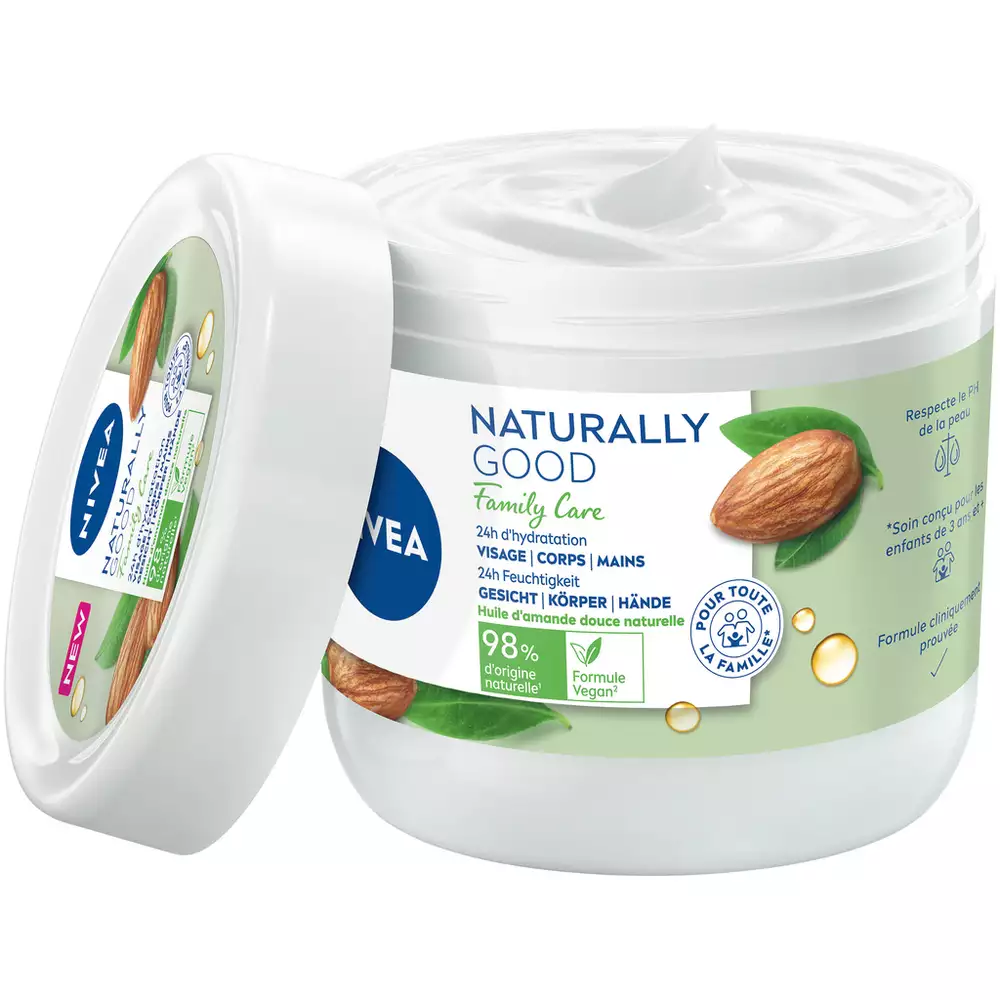 NIVEA - Nivea Crème Hydratante Amande douce Visage Corps Mains Naturally Good