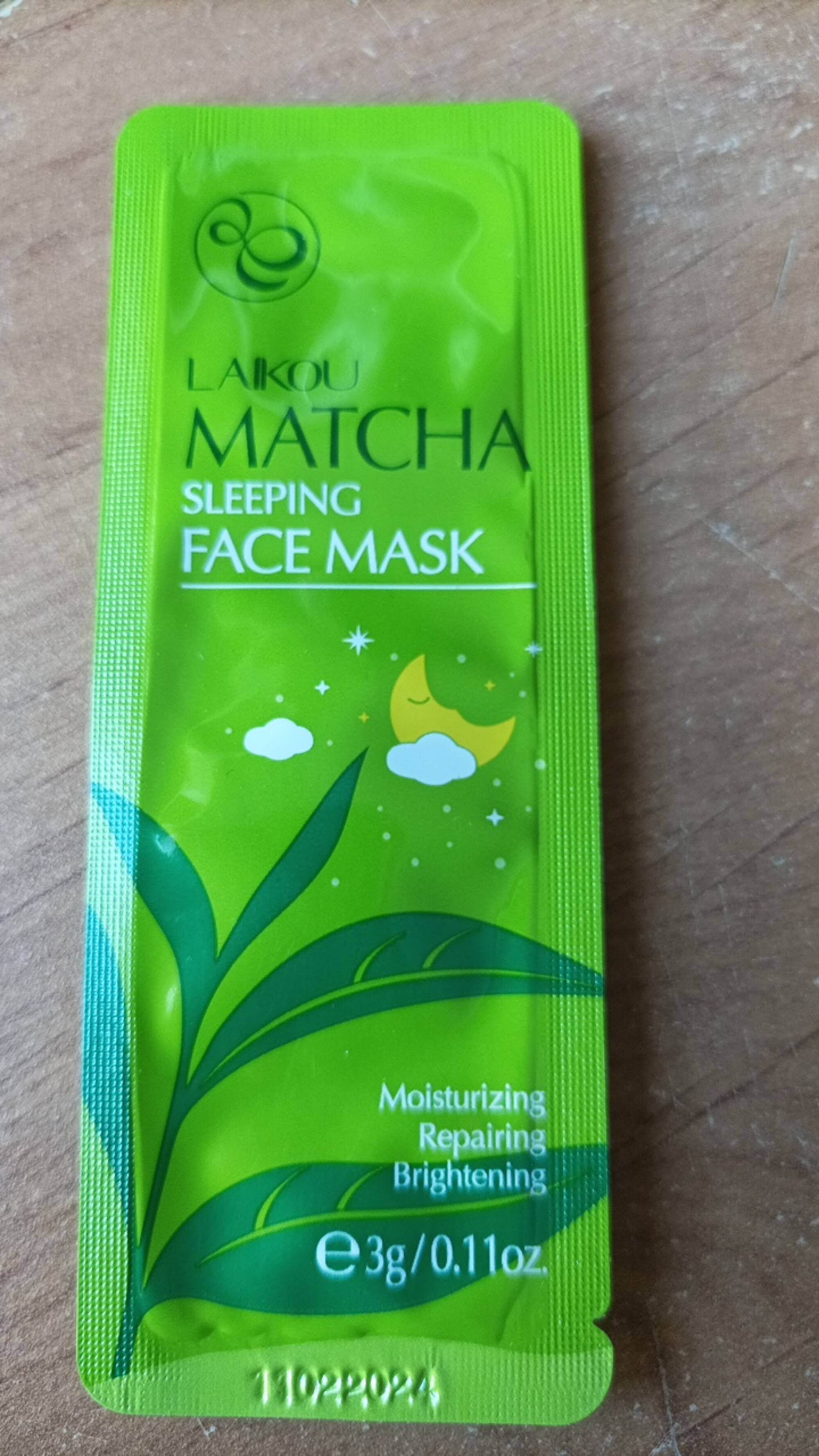 LAIKOU - Matcha - Sleeping face mask