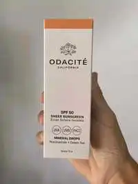 ODACITÉ - Ecran solaire snvisible SPF 50 