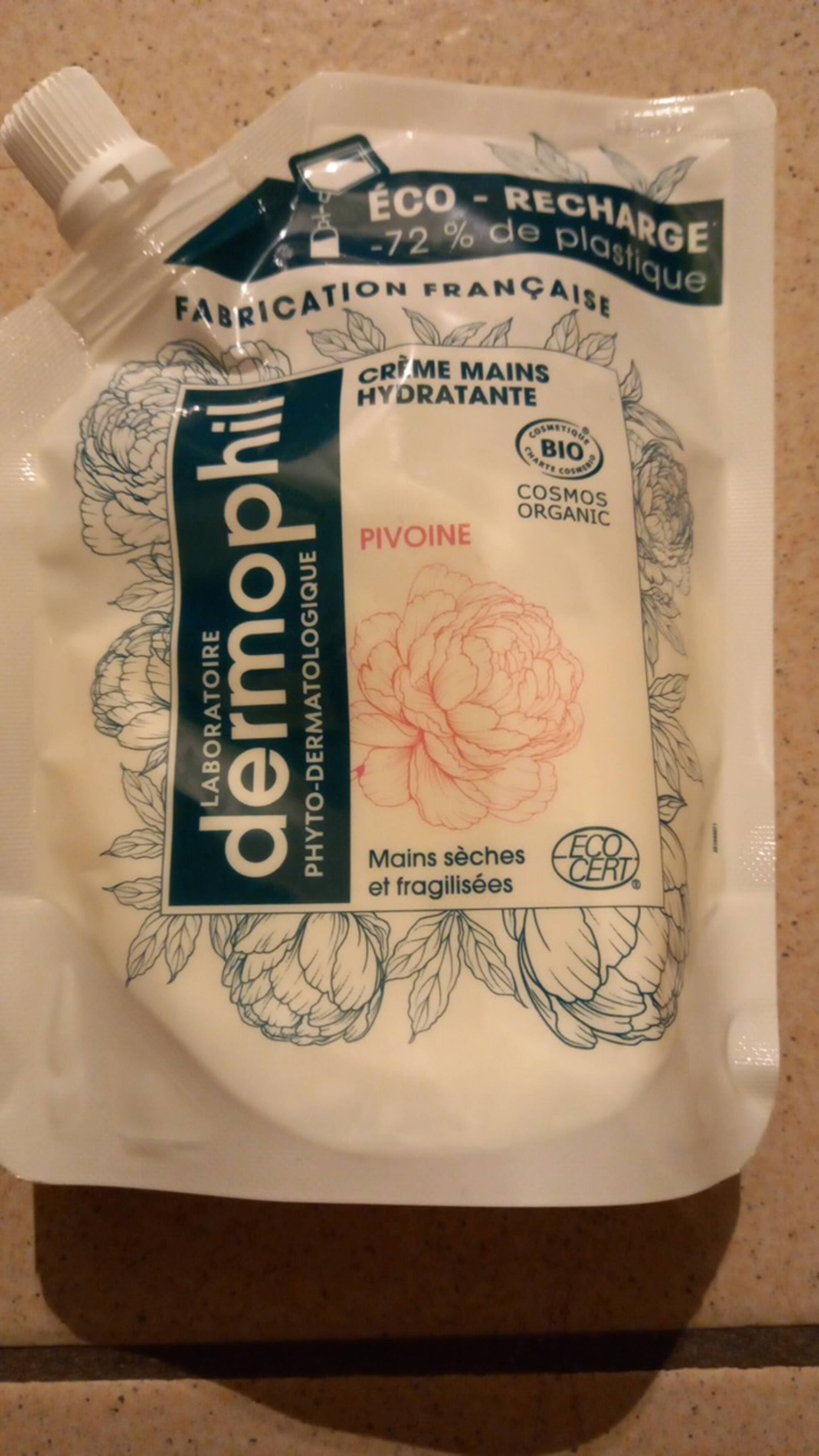 LABORATOIRE DERMOPHIL PHYTO-DERMATOLOGIQUE - Crème mains hydratante pivoine