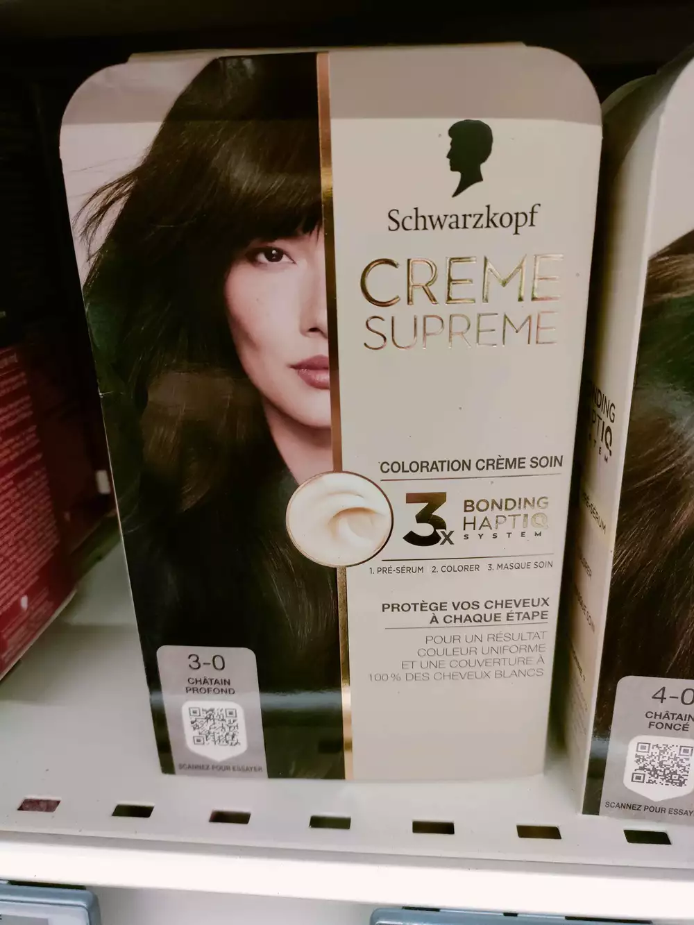 SCHWARZKOPF - Crème suprême coloration 3-0 châtain profond